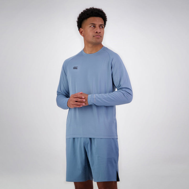 Canterbury Men's Tempo+ Longsleeve Training T-Shirt Blue