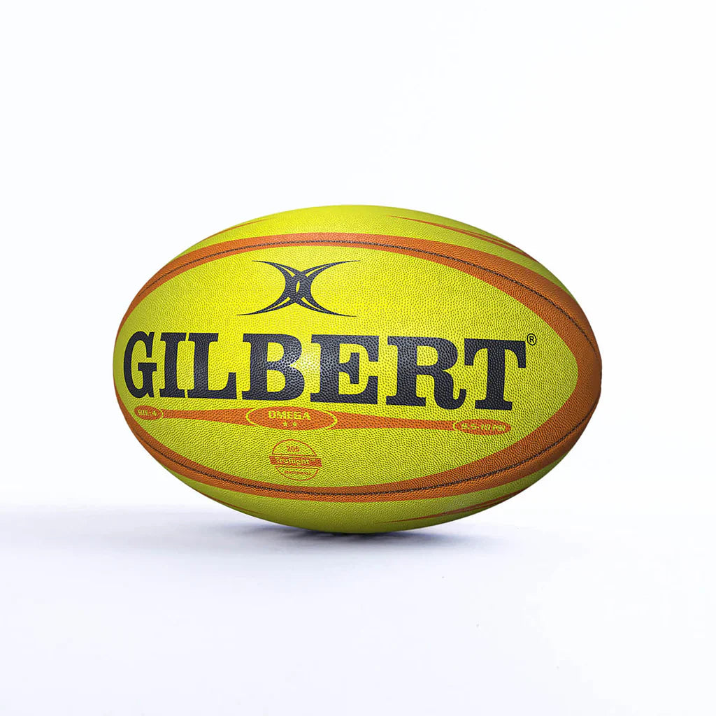 Gilbert Omega Match Rugby Ball Fluoro Size 4