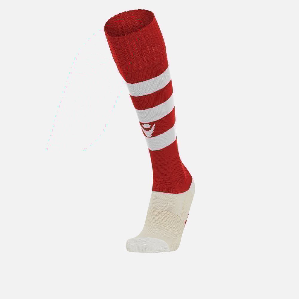 Macron Hoops Rugby Socks Red/White