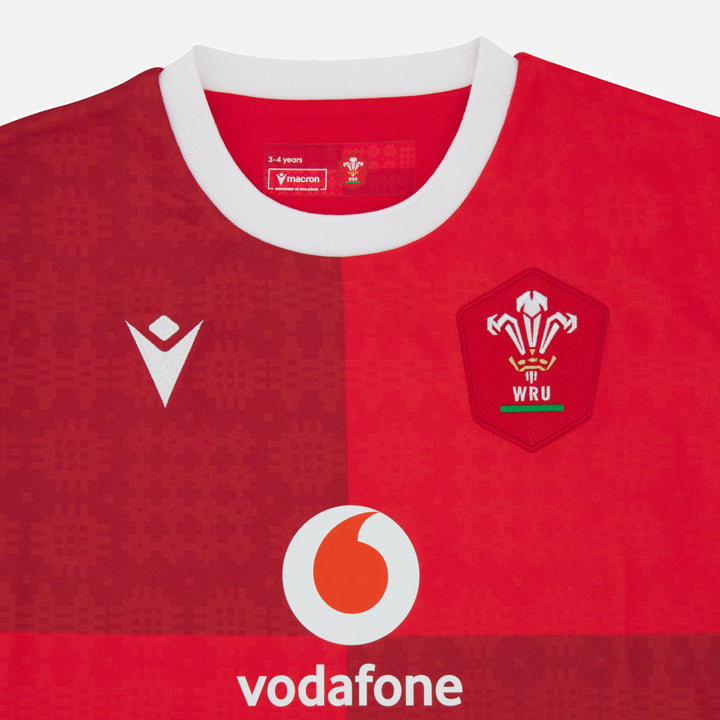 Macron Wales Rugby Replica Home Shirt 2025/26 Kids