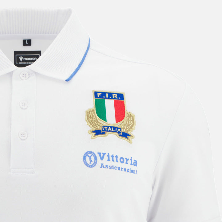 Macron Italy Rugby 2025/26 Cotton Polo Shirt Men