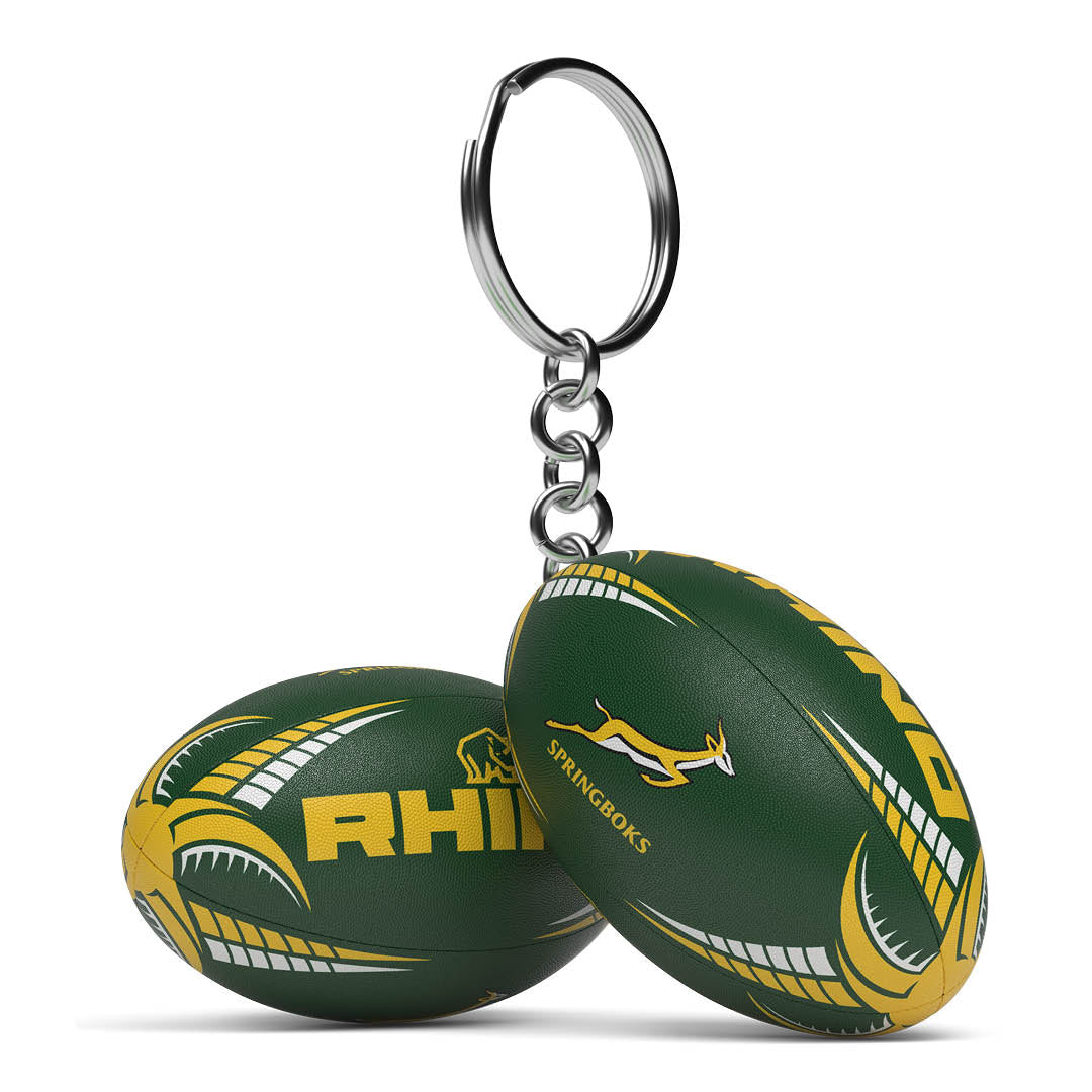 Rhino South Africa Rugby Ball Keyring