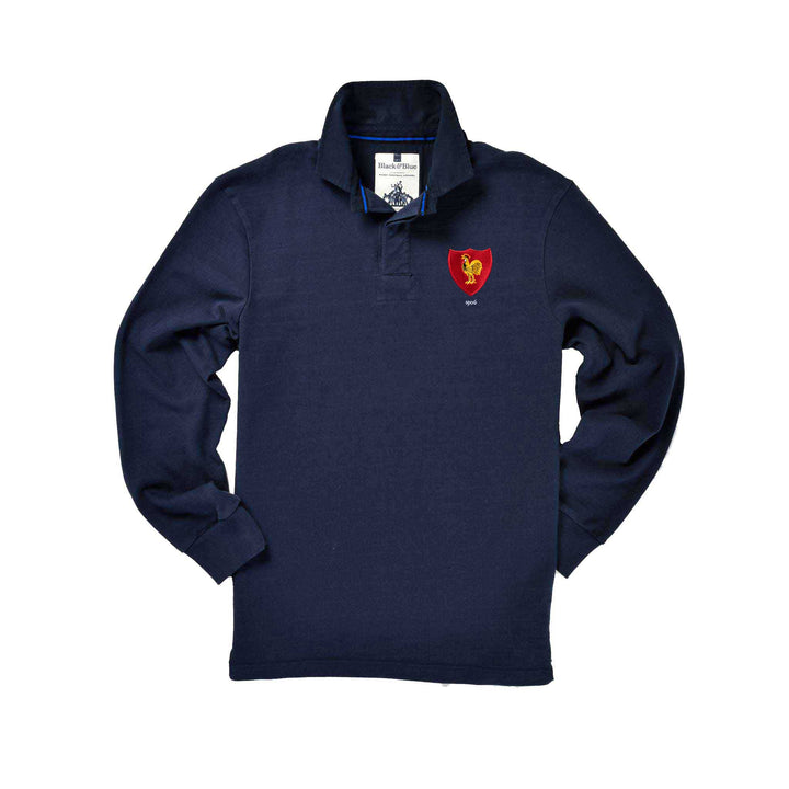 Black & Blue 1871 France 1906 Rugby Shirt – Navy Collar