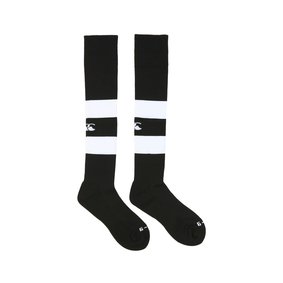 Canterbury Team Hooped Socks Black/White Senior