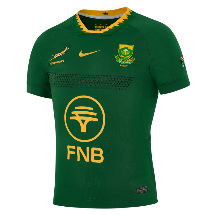 Nike Springboks Men's Match Replica Rugby Shirt Home Gorge Green