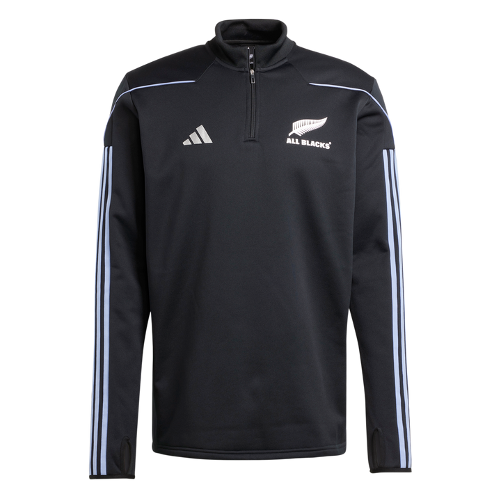 Adidas All Blacks Rugby LS Fleece Top Men Blue Spark