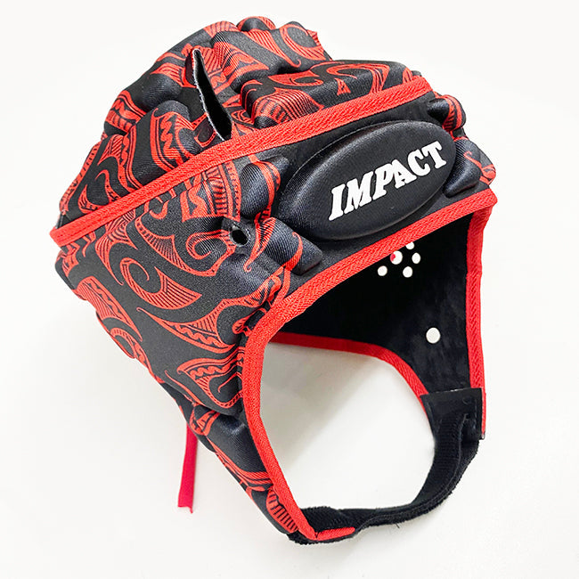 Impact Rugby Kiwi Black/Red Headguard