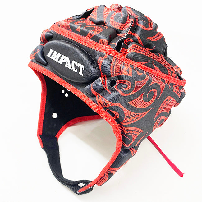 Impact Rugby Kiwi Black/Red Headguard