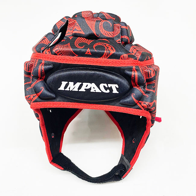 Impact Rugby Kiwi Black/Red Headguard