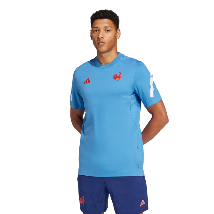 Adidas France Travel Z.N.E. T-shirt Men Light Blue