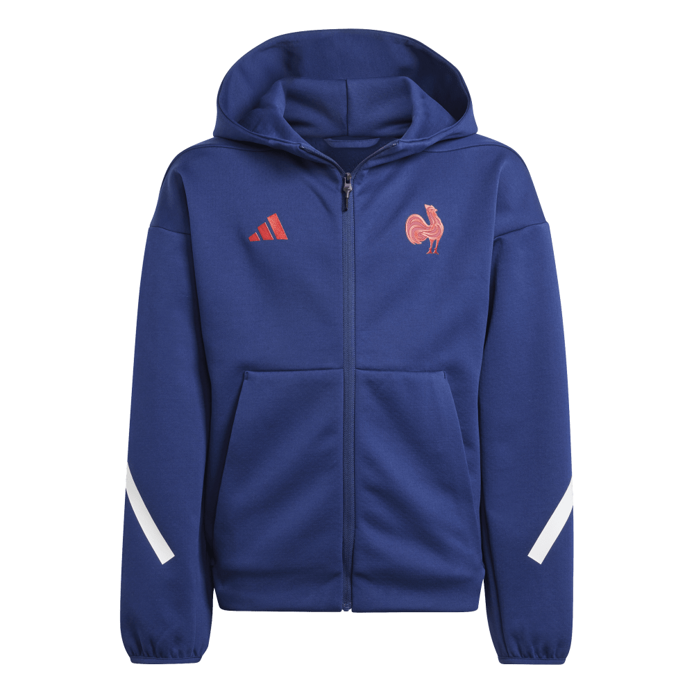 Adidas France Travel Full-Zip Hoodie Kids – Rugby Warehouse