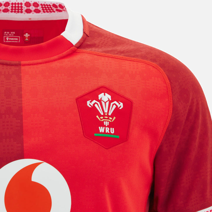 Macron Wales Rugby Home Replica Shirt 2025/26 Junior