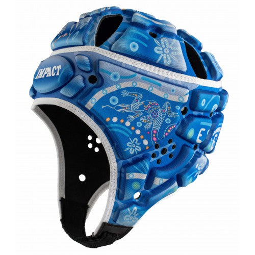 Impact Rugby Indigenous Blue Headguard