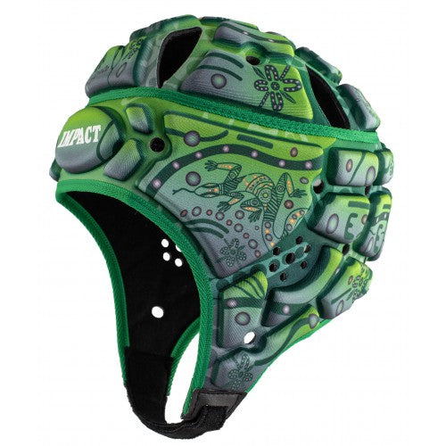 Impact Rugby Indigenous Green Headguard