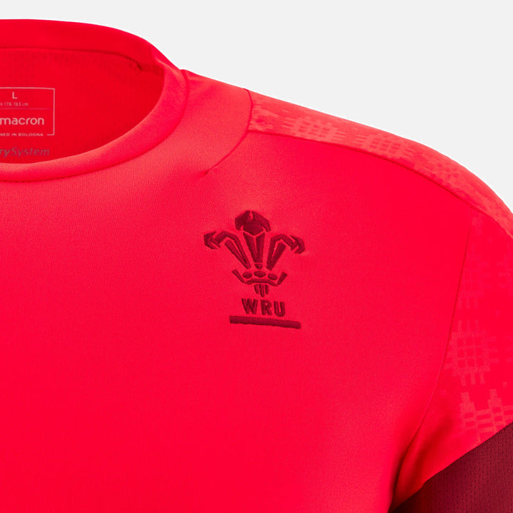 Macron Rugby Wales 2025/26 Red Training T-Shirt Men’s