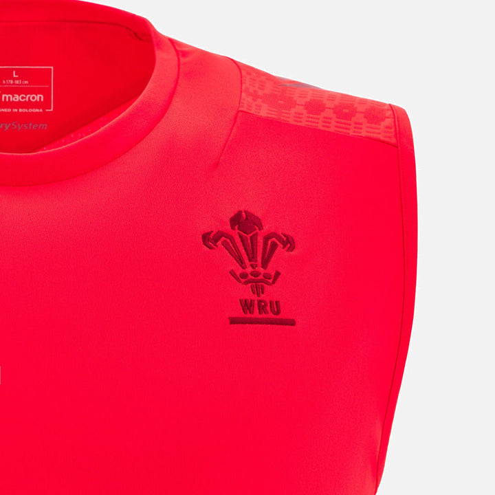 Macron Rugby Wales 2025/26 Red Training Singlet Men's