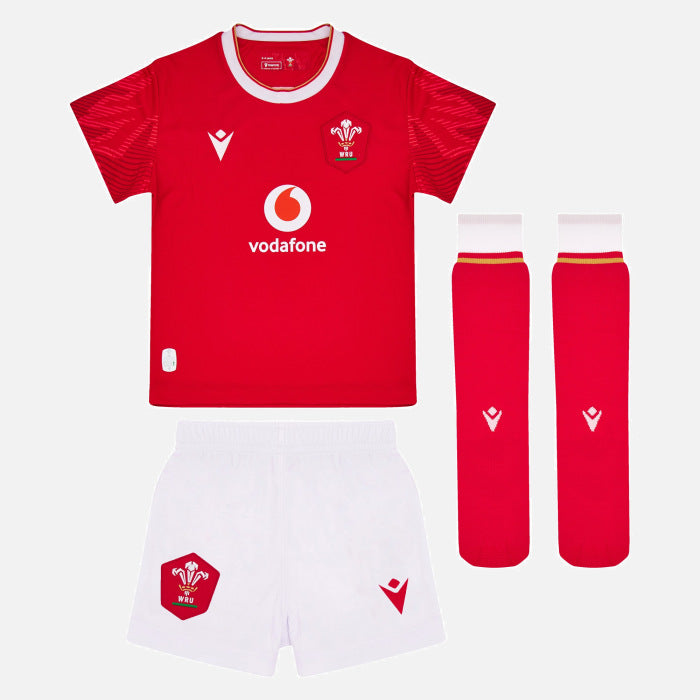 Macron Wales Rugby Replica Home Kit Kids