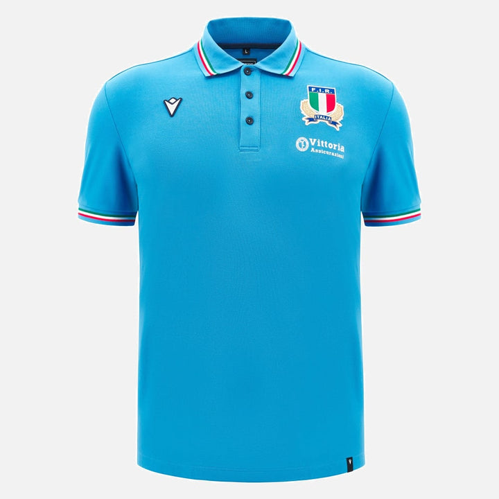 Macron Italy Rugby Travel Polo Shirt Men