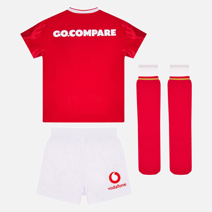 Macron Wales Rugby Replica Home Kit Kids