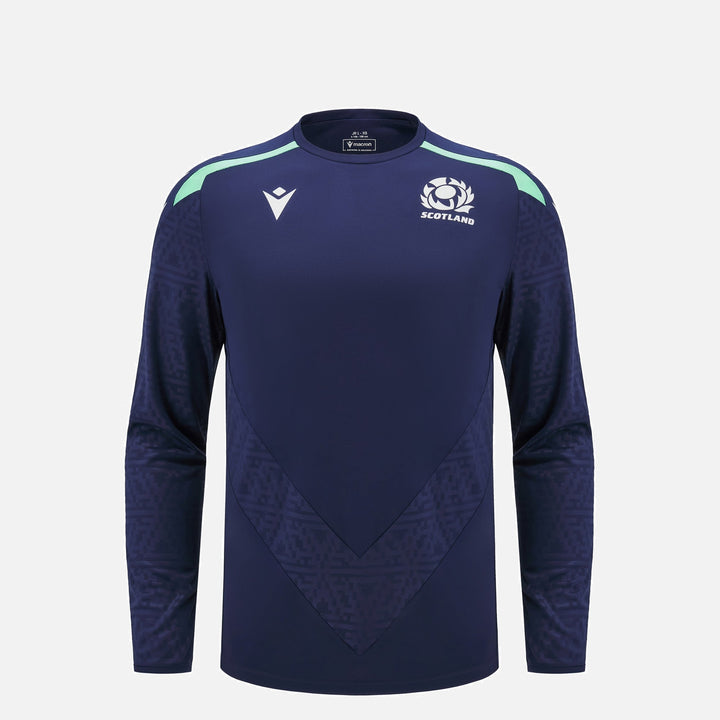 Macron Scotland Rugby 2024/25 Long Sleeve Training Shirt Junior