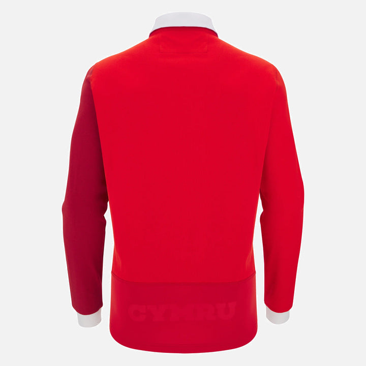 Macron Wales Rugby Thuisshirt Lange Mouwen Katoen