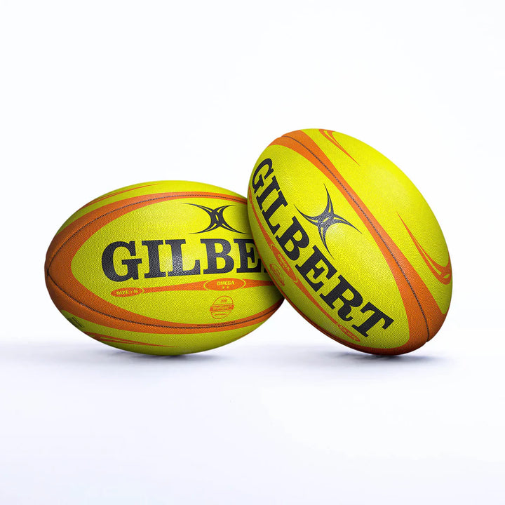 Gilbert Omega Match Rugby Ball Fluoro Size 5