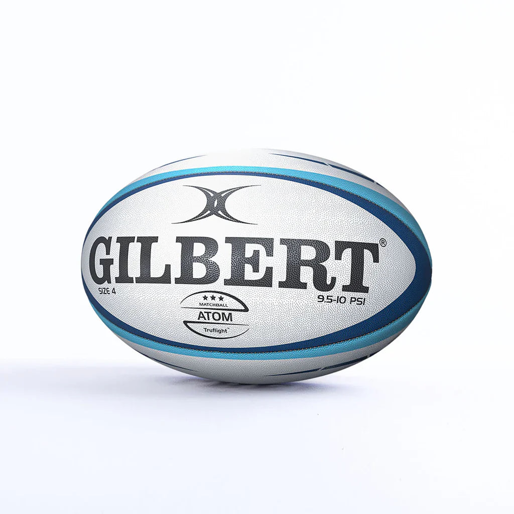 Gilbert Atom Match Rugby Ball Blue Size 4