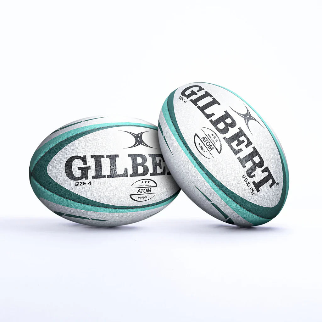 Gilbert Atom Match Rugby Ball Green Size 4