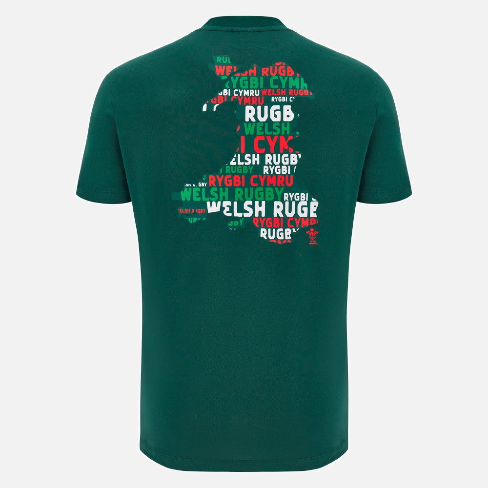 Macron Rugby Wales 2025/26 Green Fan T-Shirt Men’s