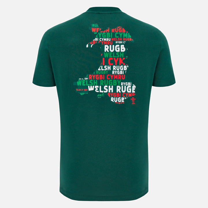 Macron Rugby Wales 2025/26 Green Fan T-Shirt Men’s