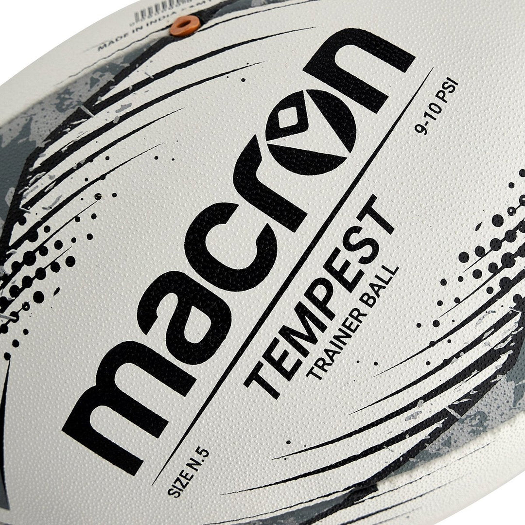 Macron Tempest N.5 Rugby Training Ball Black Size 5