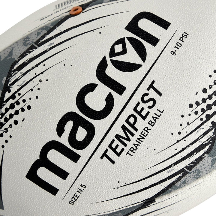Macron Tempest N.5 Rugby Training Ball Black Size 5