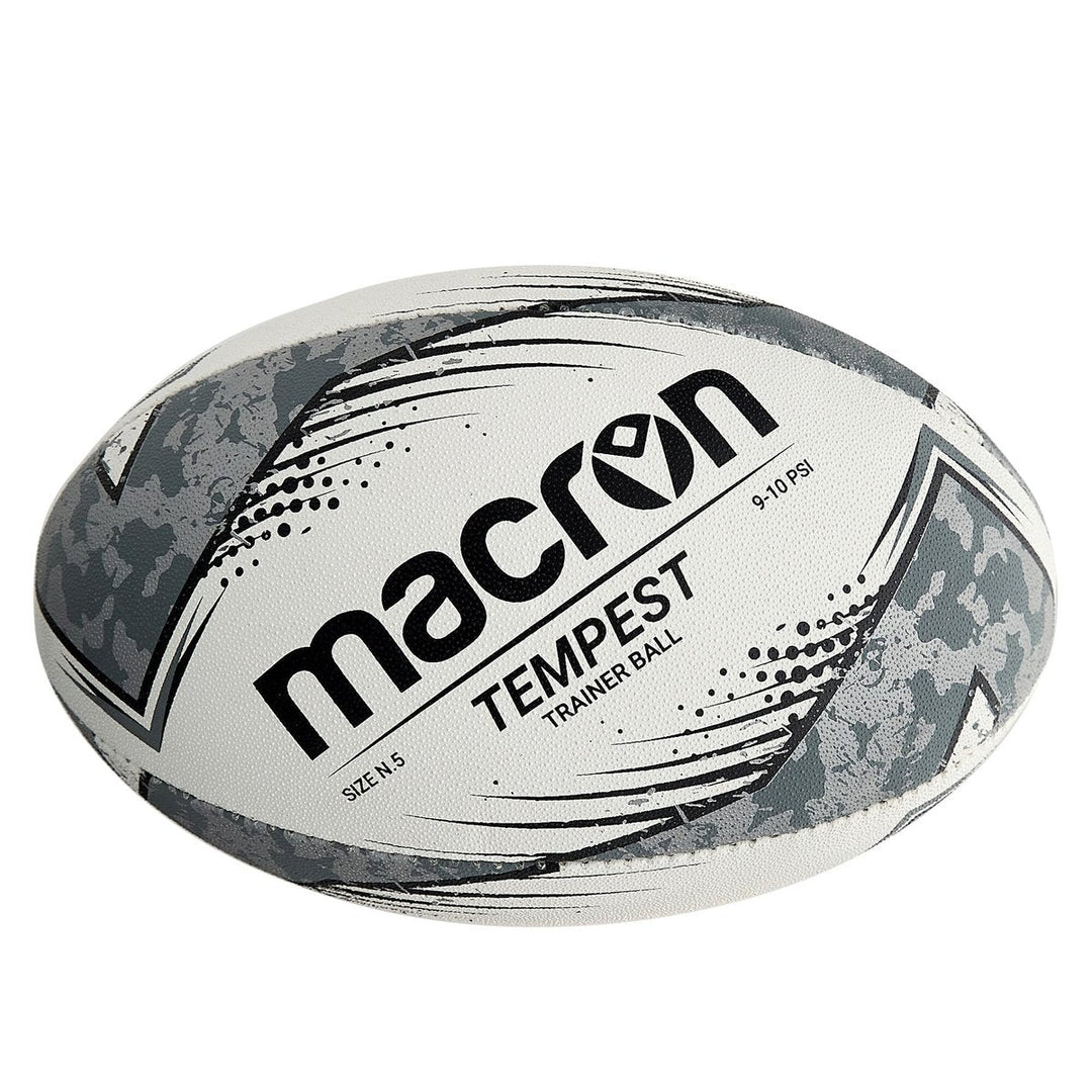 Macron Tempest N.5 Rugby Training Ball Black Size 5