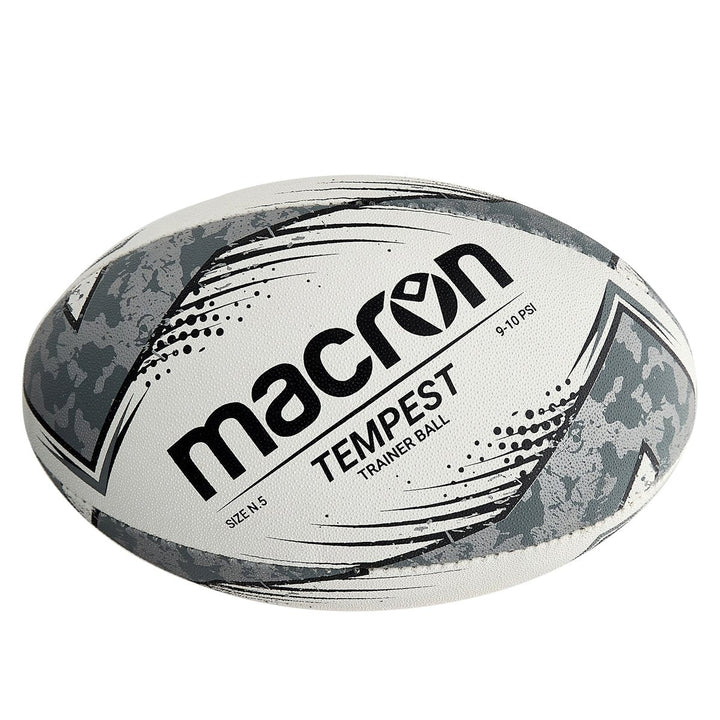 Macron Tempest N.5 Rugby Training Ball Black Size 5
