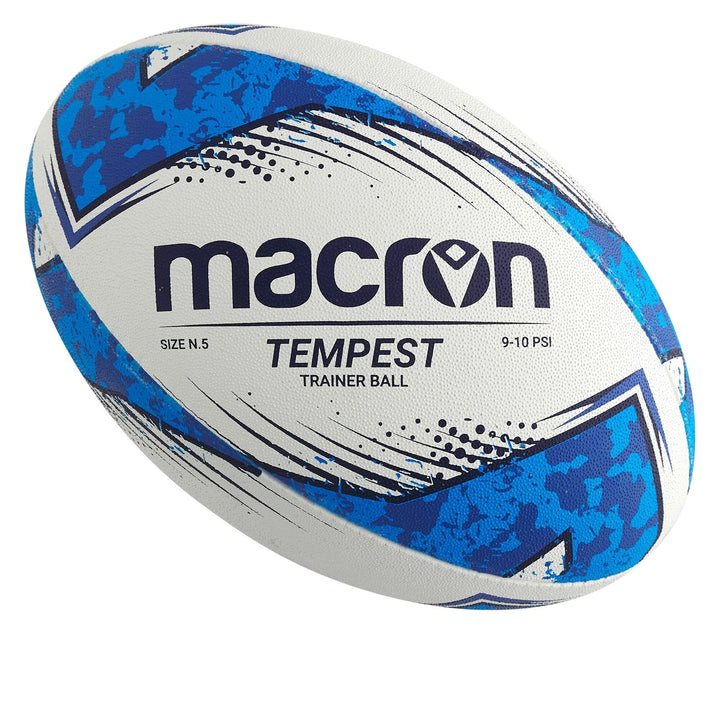 Macron Tempest N.5 Rugby Training Ball Blue Size 5