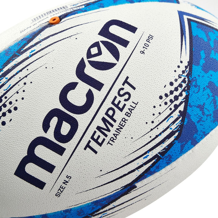 Macron Tempest N.5 Rugby Training Ball Blue Size 5