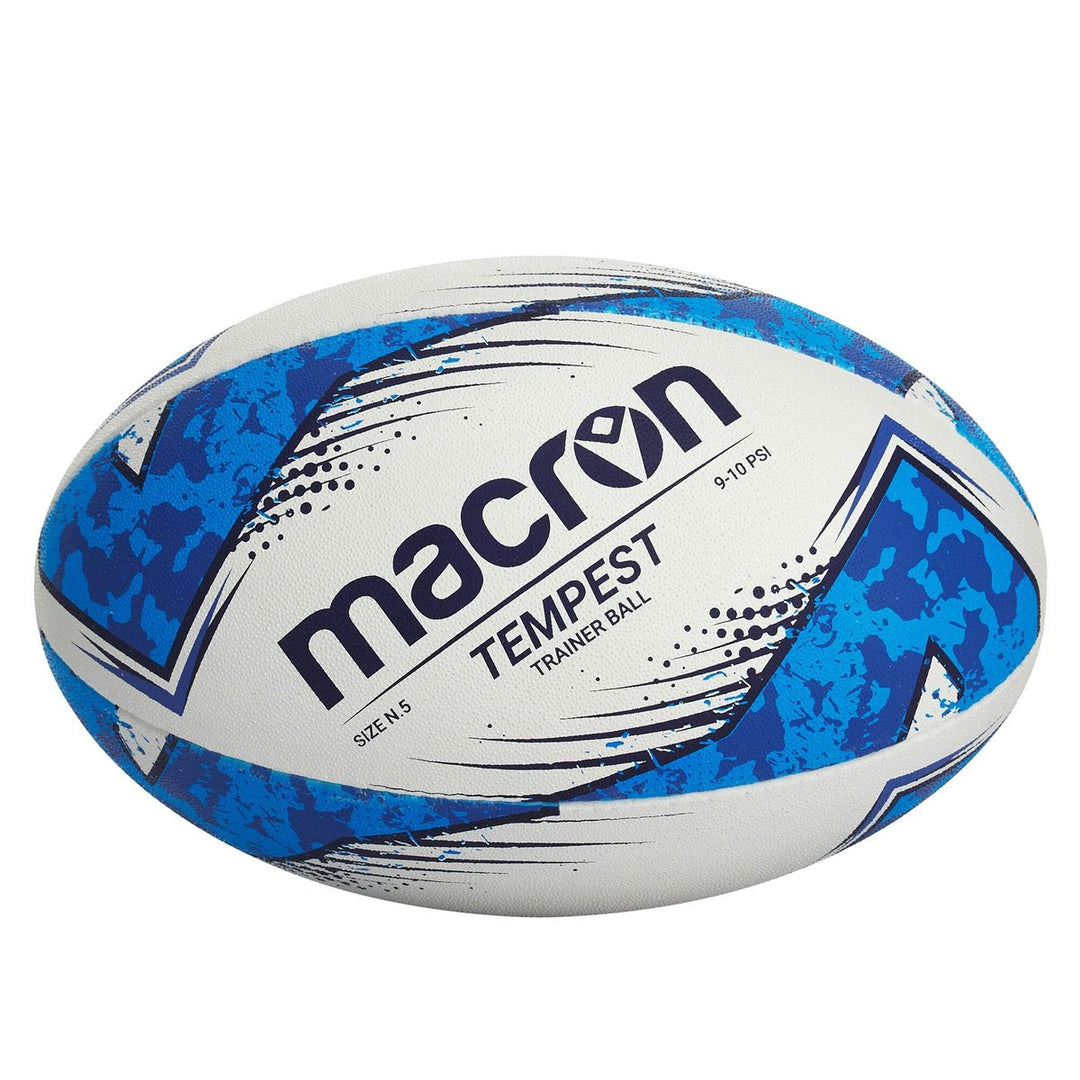 Macron Tempest N.5 Rugby Training Ball Blue Size 5