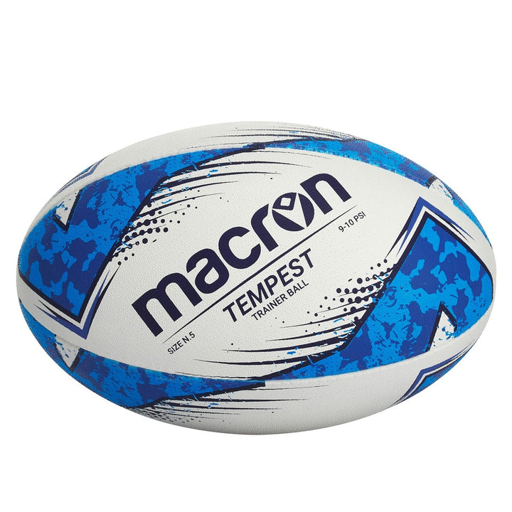 Macron Tempest N.5 Rugby Training Ball Blue Size 5