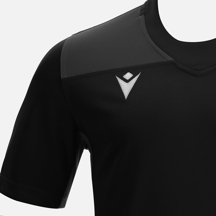 Macron Peridot Rugby Shirt Black Kids