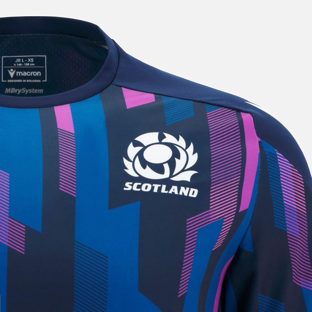 Macron Scottish Rugby 2025/26 Warm-Up Gym T-Shirt Kids