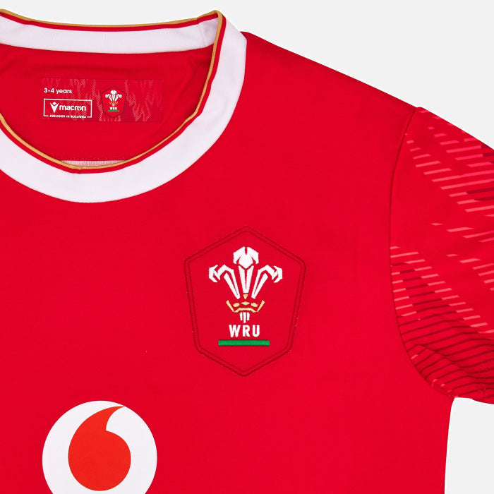 Macron Wales Rugby Replica Home Kit Kids