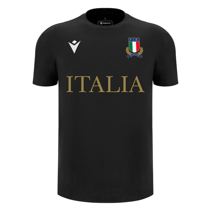 Macron Italy Rugby Fan Line Cotton T-Shirt Adults 2025/26