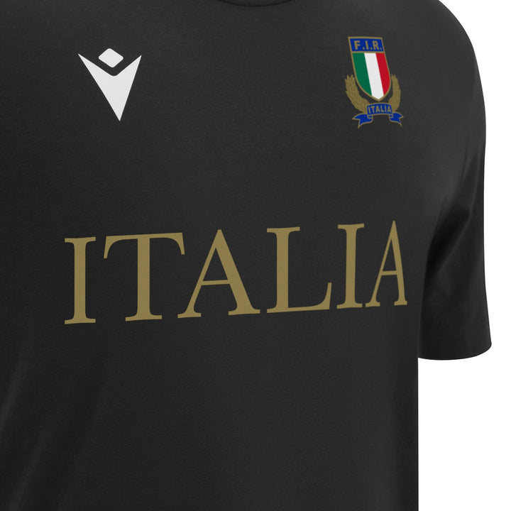 Macron Italy Rugby Fan Line Cotton T-Shirt Adults 2025/26