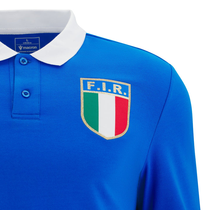 Macron Italy Rugby Fan Line Long Sleeve Shirt Adults 2025/26