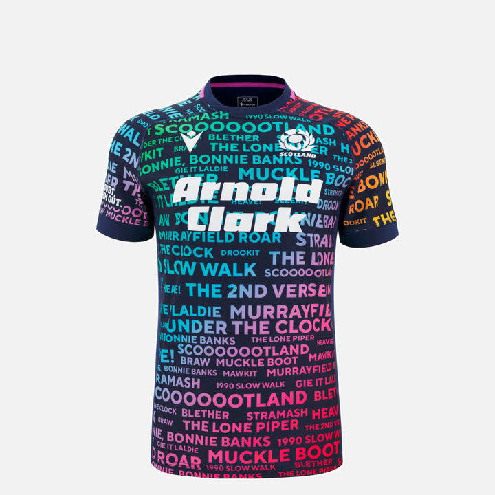 Macron Scotland 2025/26 Words Training Rugby Shirt Kids