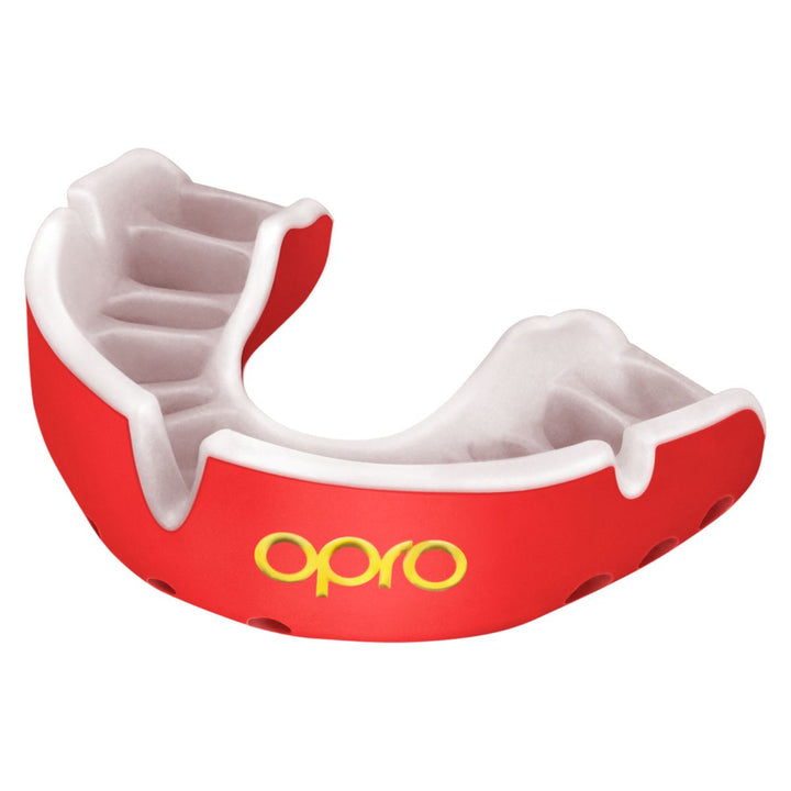 OPRO Gold Ultra Fit Mouthguard Red/White