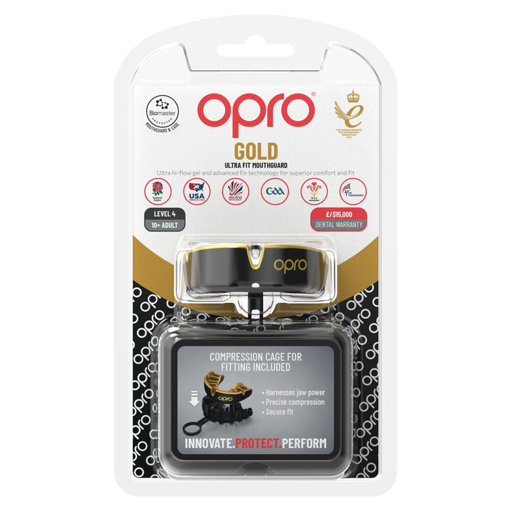 Opro Gold Ultra Fit Mouthguard Black/Gold