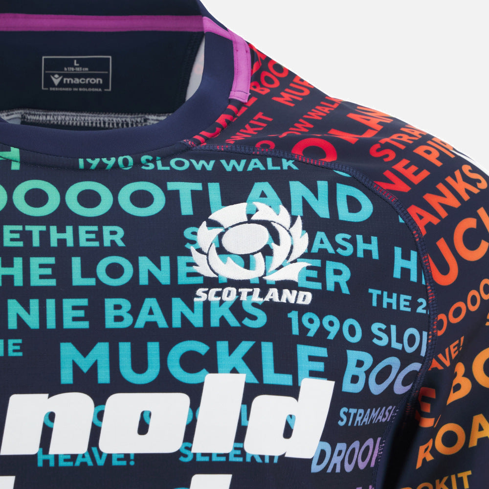 Macron Scotland 2025/26 Words Training Rugby Shirt Men’s