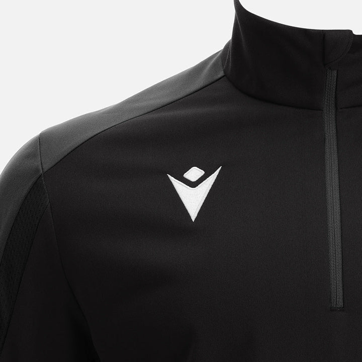 Maglia Macron Arno 1/4 Zip Senior Nera