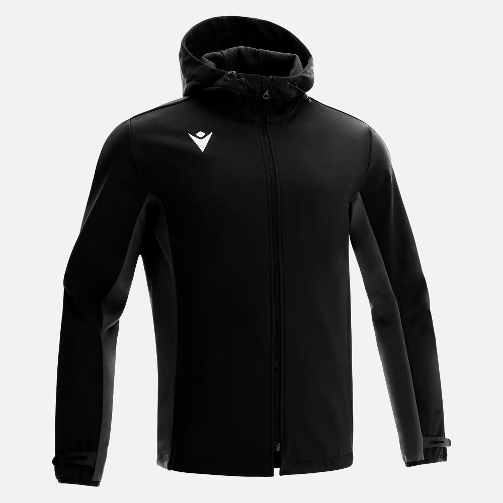 Macron Hooded Soft-Shell Jacket Himalaya Senior Black – Rugby Warehouse